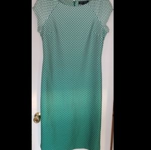 Sami + Dani Green and White Polka Dot Dress